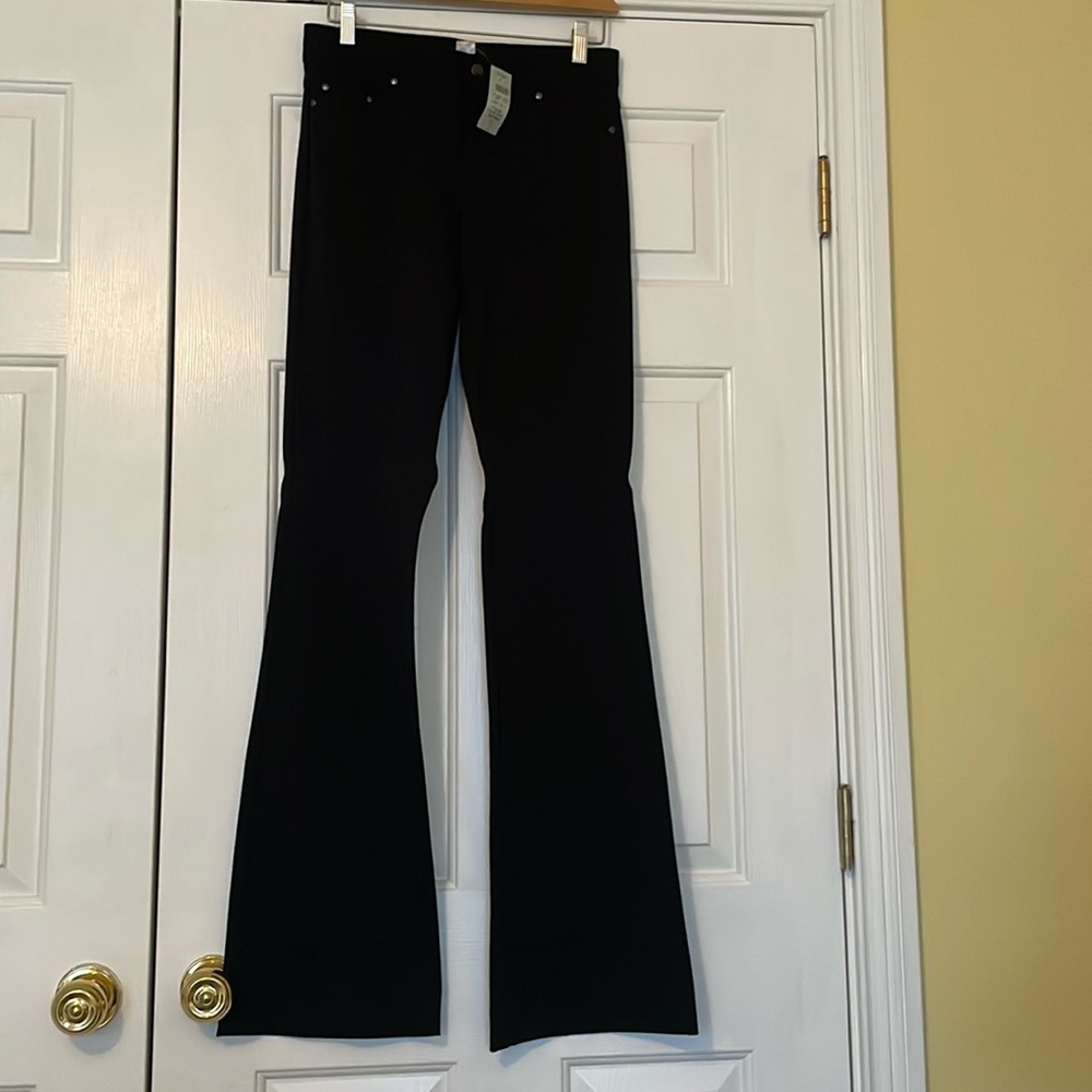 NWT Caché Vintage Black Flared Jeans w/ Bejeweled Back Pocket